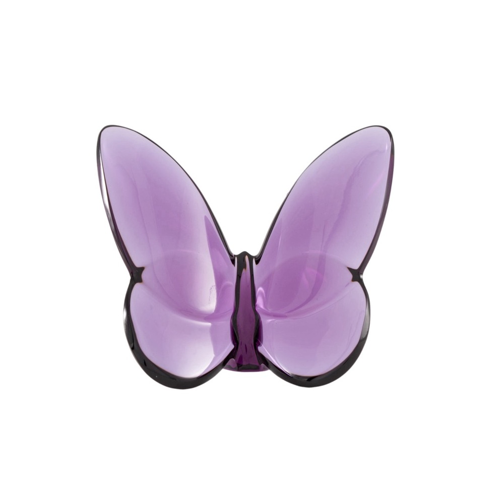 Baccarat Purple Crystal Butterfly Figurine